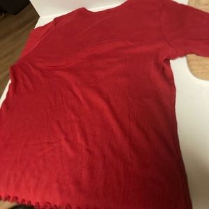 XXL Long Sleeve, Red Pajama Shirt